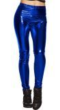 Glance Metallic Legging Dames Blauw