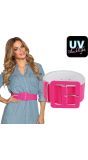 Glanzende Riem Neon Roze