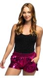 Glanzende Roze Hotpants Dames Festival