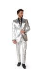 Glimmend Zilver Opposuits Kostuum