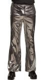 Glimmende Disco Broek Heren Zilver