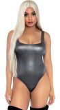 Glitter Basic Leotard Zilver