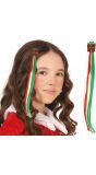 Glitter Kerst Cadeau Haarclip met Nephaar