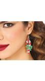 Glitter Kerst Candy Cane Oorbellen
