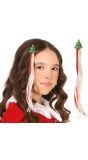 Glitter Kerstboom Haarclip met Nephaar