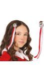 Glitter Kerstman Haarclip met Nephaar
