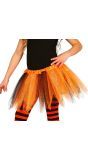 Glitter Oranje Zwarte Tutu Kind