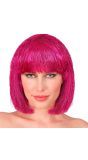 Glitter Pruik Roze Dames Carnaval
