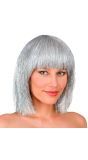Glitter Pruik Zilver Dames Carnaval