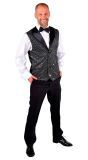 Glitter Vest Zwart Heren
