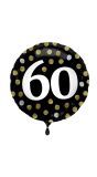 Glossy Verjaardag 60 Folieballon Zwart