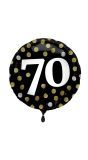 Glossy Verjaardag 70 Folieballon Zwart