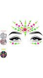 Glow In The Dark Neon Gezicht Jewel Stickers