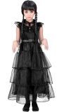 Gothic Wednesday Addams Jurkje Zwart Meisjes