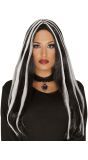 Gothic Zwart Wit Pruik