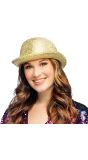 Goud Gele Bolhoed met Glitters