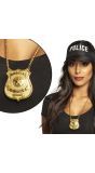 Goude Special Police Badge Ketting