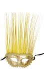 Gouden Carnival Oogmasker met Kuif