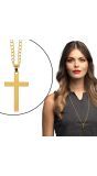 Gouden Cross Ketting met Kruis