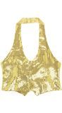 Gouden Dames Vest met Pailletten