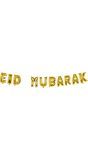 Gouden 'Eid Mubarak' Folieballonslinger Groot 5M