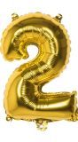 Gouden Folieballon Cijfer 2