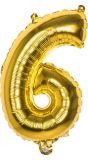 Gouden Folieballon Cijfer 6