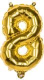 Gouden Folieballon Cijfer 8
