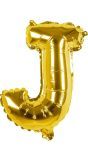Gouden Folieballon Letter J