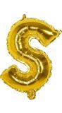 Gouden Folieballon Letter S