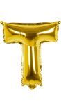 Gouden Folieballon Letter T