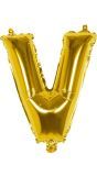 Gouden Folieballon Letter V