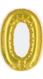 Gouden Folieballon Verjaardag Sticker "0"