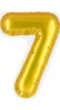 Gouden Folieballon Verjaardag Sticker "7"