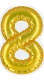 Gouden Folieballon Verjaardag Sticker "8"
