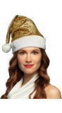 Gouden Glitter Kerstmuts