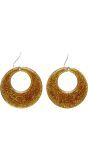 Gouden Glitter Oorbellen