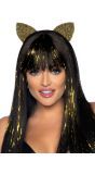Gouden Glitter Poezen Oortjes