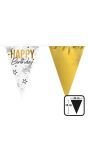 Gouden Happy Birthday Vlaggenlijn