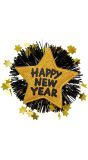 Gouden Happy New Year Broche