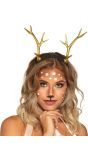 Gouden Hertjes Tiara met Hoorns