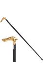 Gouden Houten Wandelstok Amadeus met Metalen Knop