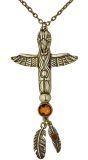 Gouden Indiaanse Totempaal Ketting