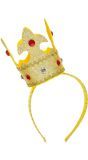 Gouden Mini Glitter Kroon Hoofdband