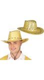 Gouden Pailletten Cowboyhoed Volwassenen