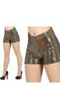 Gouden Pailletten Shorts 70's Dames