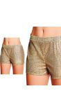 Gouden Pailletten Shorts 70's Look Dames