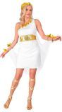 Griekse Godin Kostuum Wit Goud Dames