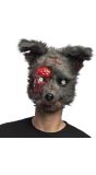 Grijze Bloederige Weerwolf Masker Halloween