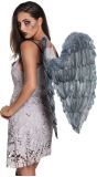 Grijze Fallen Angel Veren Vleugels